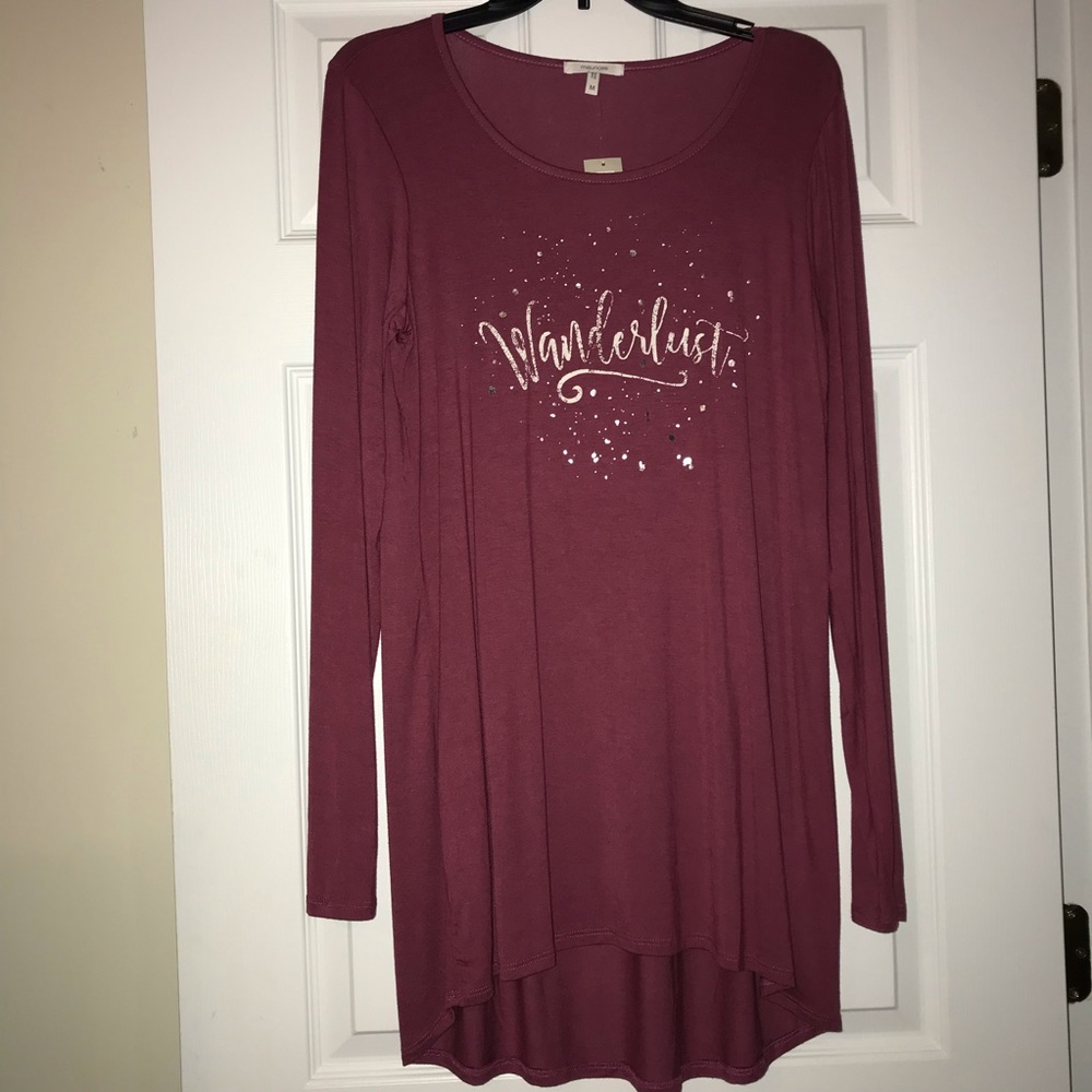 Maurices Pink long sleeve shirt dress